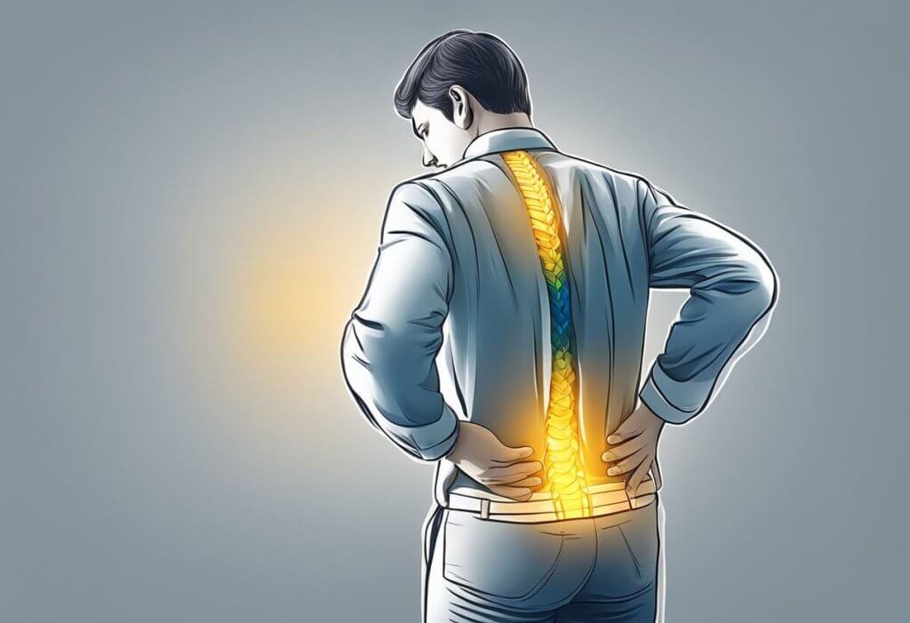 CBD for back pain - A person showing lower back pain