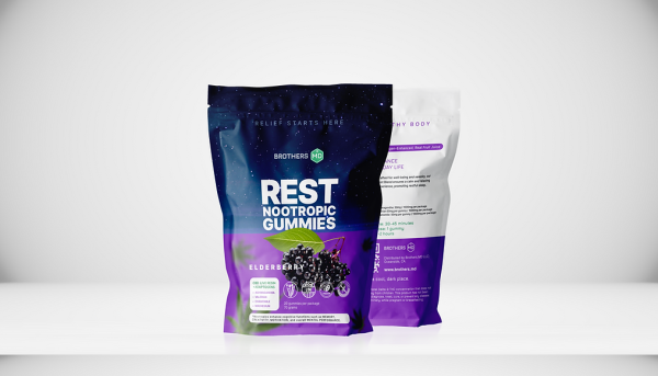 Md Brothers Rest Nootropic Gummies Front